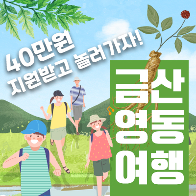 경비 지원 : 400,000원(현금)

원천징수 3.3% 공제 후 지급

후기글 등록, 검수 후 2주일 이내에 개별 지급