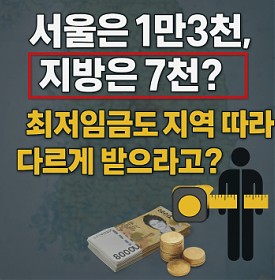 최저임금도 지방 차별? 지방 살면 덜 받아도 된다는 말이야?